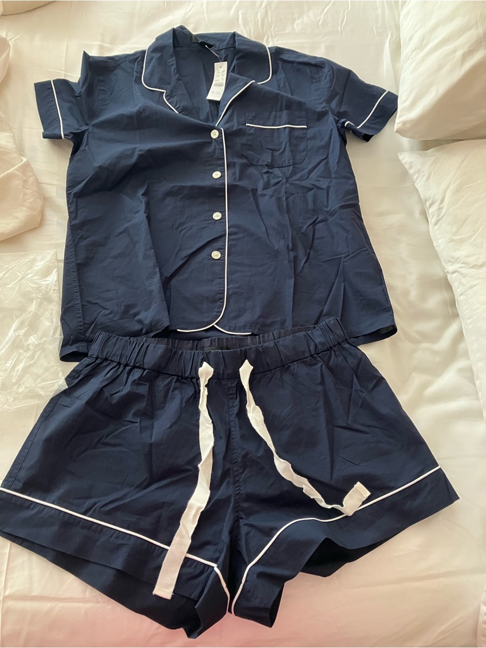 Pajama short set in end-on-end cotton - Picture 3 of 6